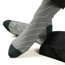 Theater Men Barber Stripes Mercerized Cotton Calf Length Formal Socks-image-40