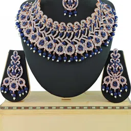 VATSALYA creation Women Blue Jewellery Set-image-56