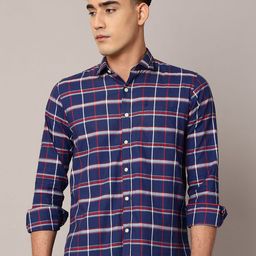 TQS Men Shepherd Checks Opaque Checked Casual Shirt-image-9
