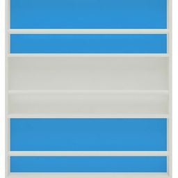 Adona Mystica Open Bookshelf With Solid Wood Retainer - Azure Blue-image-46