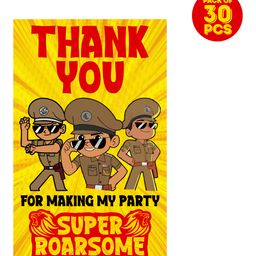 Zyozi Little Singham Theme Thank You for Making My Party Super Roarsome Tags for Birthday Yellow - Pack of 30-image-81