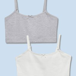 Mackly Pack Of 2 Solid Training Bras - Grey & White-image-95