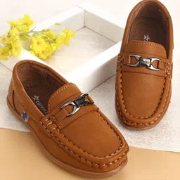 Cute Walk by Babyhug Slip On Loafer Shoes- Brown-picture-41