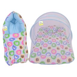 Kwitchy Baby Bedding Set New Born Mattress with Mosquito Net & Sleeping Bag Combo - Blue-20