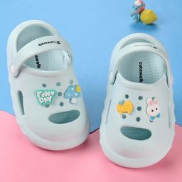 Cute Walk by Babyhug Slip on Clogs with Strap - Sky Blue-picture-13