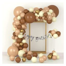 Bubble Trouble Brown White Balloons Garland Kit Of 52 Pcs For Party Decorations-image-22