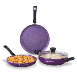 Wonderchef Tivoli Cookware Set - Purple-image-6