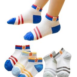 MOMISY Cotton Blend Pack Of 5 Colour Blocked Tube Socks - Multi Colour-picture-13