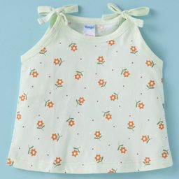Tango Single Jersey Knit Sleeveless Slip With Floral Print - Light Green-image-71