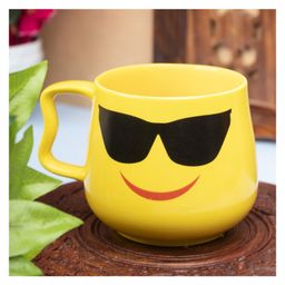 VONCASA 'Smileys Face With Sunglasses Emoji' Tea & Coffee Mug in Ceramic ( 530 ml, Microwave Safe)-16