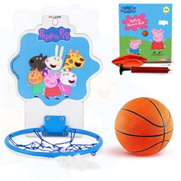 Wembley Toys Basketball Set With Deflated Ball, Hoop, Hanging Board & Pump With Peppa Pig Print - Light Blue-image-39