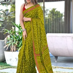 Anouk Ethnic Motifs Printed Pure Cotton Saree-image-90