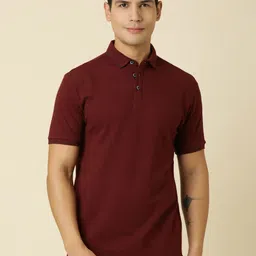 Provogue Men Dri-FIT Solid Polo Collar T-shirt-image-70