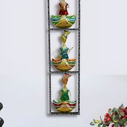 RSN Red & Green Rajasthani Metal Wall Hanging-image-33