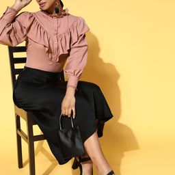 plusS Pink High Neck Top-image-56