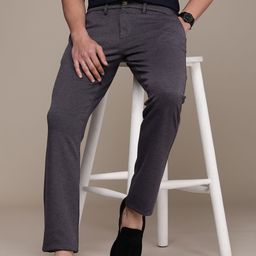 Nautica Men Slim Fit Mid-Rise Knitted Chinos Trousers-picture-20