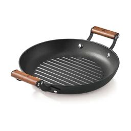 Bergner Odin Black Cast Iron Grill Plate Pan (28 cm)-3
