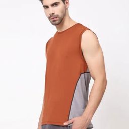 Dida Rust Polyster Regular Fit Colorblock T-Shirt image 3