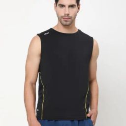 Dida Black Polyster Regular Fit Solid T-Shirt-picture-21