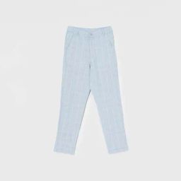 Fame Forever by Lifestyle Kids Blue Striped Regular Fit Pants-image-94