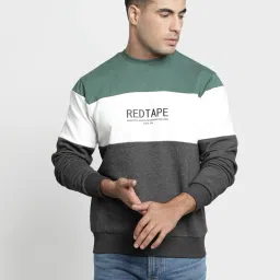 Red Tape Multi-Color Regular Fit Colorblock Sweatshirt image 1