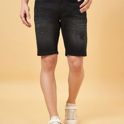 SF JEANS by Pantaloons Men Washed Denim Shorts Technology-image-49