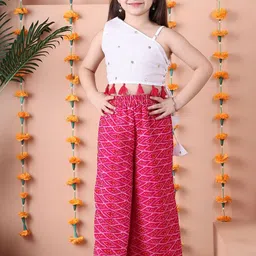 NEUDIS Embellished Top With Printed Trousers Co-Ords-26