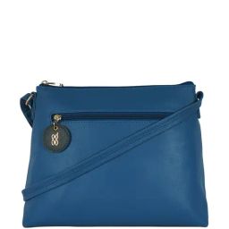 GG By Baggit Trudy Blue Solid Medium Sling Handbag-image-55