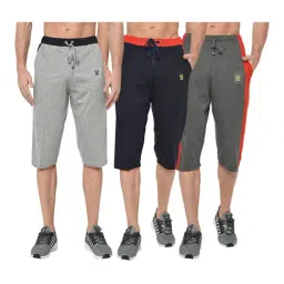 Vimal Jonney Multicolor Regular Fit Capris - Pack of 3-image-2
