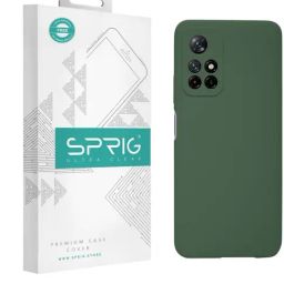 Sprig Liquid Silicone Back Cover for Redmi Note 11T 5G (Green)-image-51