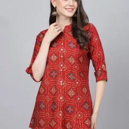Divena Red Printed Shirt-image-56