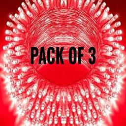 SPARK WORLD Red Plastic 74 LEDs Steady Bulb Rice Lights - Set of 3 image 1