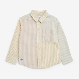 HOP Kids by Westside Beige Stripe Printed Cotton Shirt-image-65