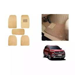Auto Pearl Heavy Duty Anti Slip Noodle Nomad Style Car Floor Mats Set of 5 Beige for MG Hector-image-98