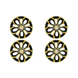 Auto Pearl Car Golden Black Wheel Cover Caps 35.56 cm (14 Inch) Press Type Fitting for i10 Grand 2017-image-64