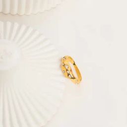 Perfectly Average Cz Studded Ring-19