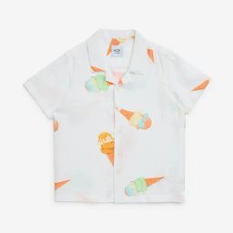 HOP Kids by Westside White Ice-Cream Printed Resort-Fit Shirt-image-28