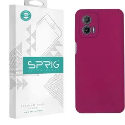 Sprig Liquid Silicone Back Cover for Motorola G73 5G (Red)-image-17