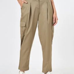 People by Pantaloons Green Solid Pants-image-42