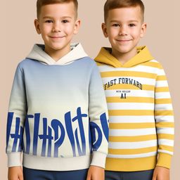 HELLCAT Boys Pack of 2 Striped Hooded Cotton Sweatshirt-picture-33