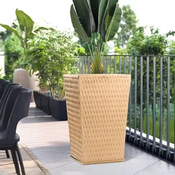 Myntra Elegant Homes Brown Textured Marble Unbreakable UV Protected Planter-14
