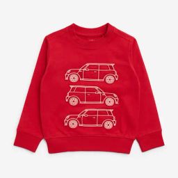 HOP Kids by Westside Red Car Design Cotton Sweatshirt-image-81