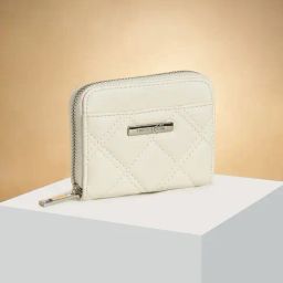 Forever Glam by Pantaloons Ivory Textured Zip Around Wallet-39