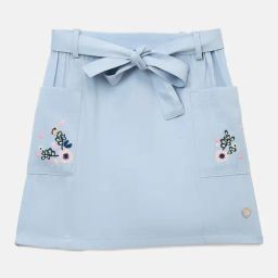 Blue Giraffe Girls Blue Regular Fit Skirt-image-116