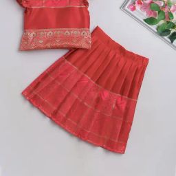 Many Frocks Kids Pink Printed Lehenga with Choli-image-72