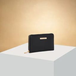 Forever Glam by Pantaloons Black Solid Zip Around Wallet-picture-27