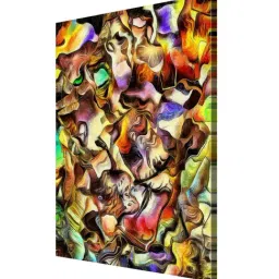 999store Multicolor Colorful Dimensional Abstract Canvas Painting image 3