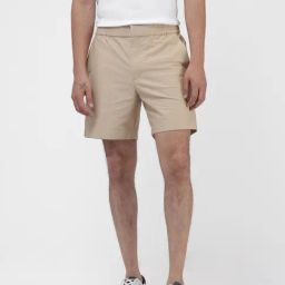 Rare Rabbit Khaki Relaxed Fit Solid Shorts-picture-47