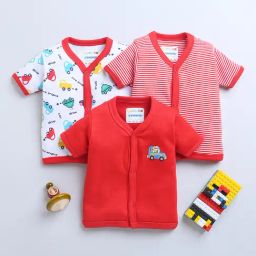 Bumzee Kids Red & White Printed Jablas (Pack Of 3)-picture-11
