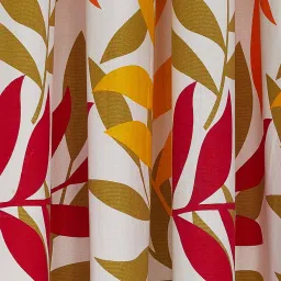Swayam Multicolored 7 ft Eyelet Door Curtains - Set of 2 (7 Ft) image 3
